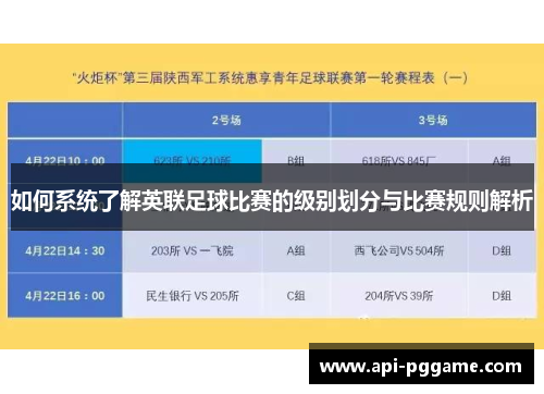 如何系统了解英联足球比赛的级别划分与比赛规则解析